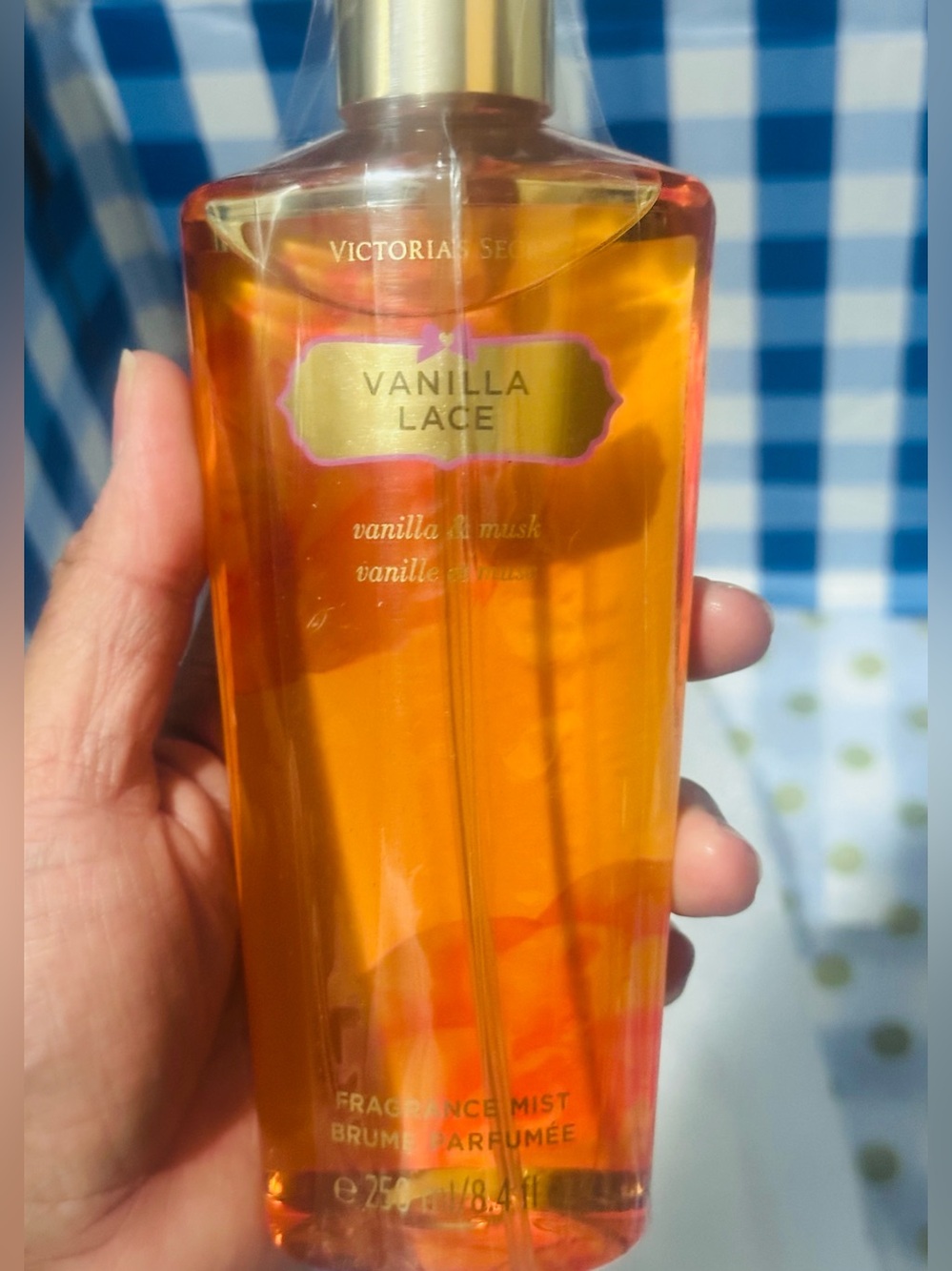 Victoria's Secret ✨🧡💛⭐️Vanilla Lace Body Mist - Amber Orange & Gold Cap